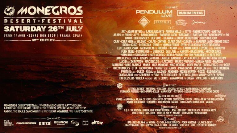 Monegros Desert Festival 2025 ya tiene el cartel completo