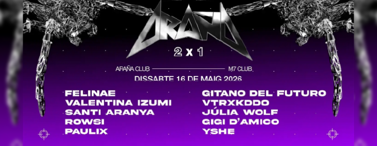 Araña Club da un paso adelante y toma las dos salas de M7CLUB: el próximo sábado 16 de mayo doble sesión de hard